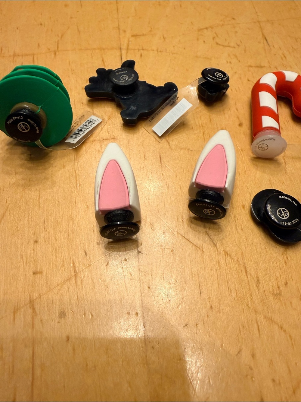 Holiday Kids shoe charms - Candy Cane, Tree, Bunny Ears (Multicolor) - Picture 2 of 5